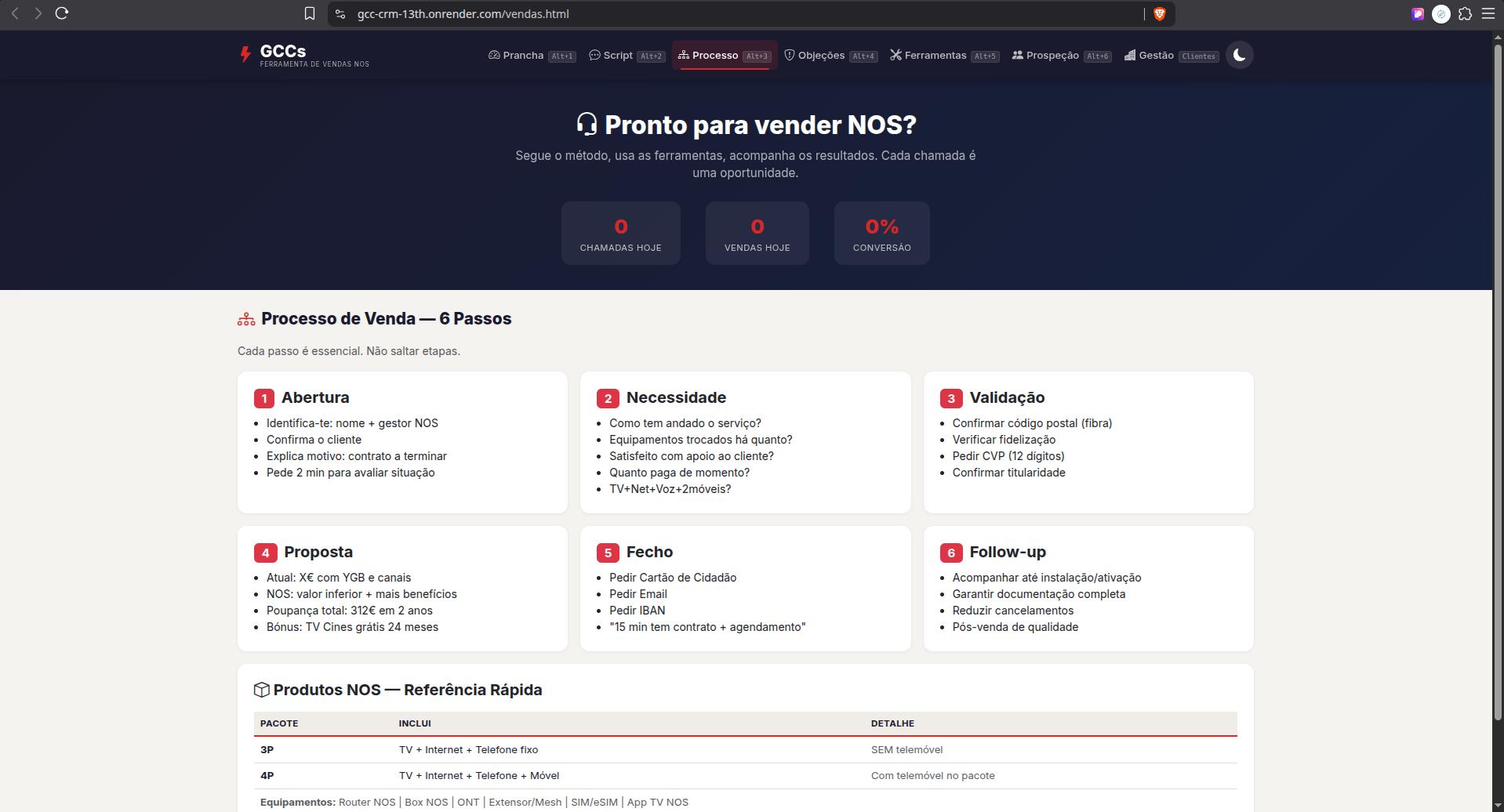 Ferramenta de vendas