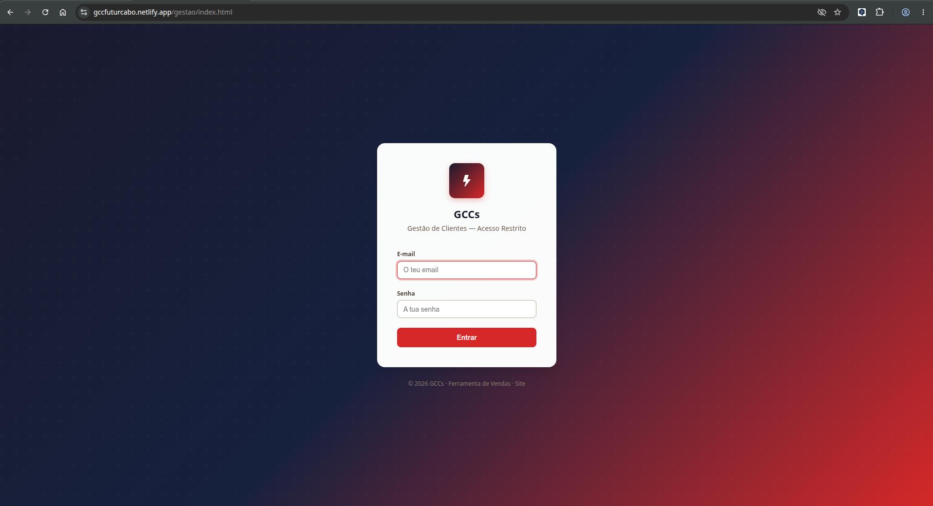 Página de login